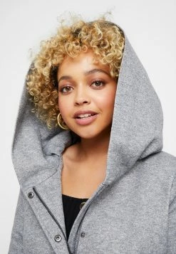 ONLY CARMAKOMA Carsedona Light Coat - Halflange Jas - Light Grey Melange -ONLY shop e256ce2b135341d3be2a038303c758dc