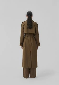 Modström Broda Solid Coat - Trenchcoat - Dark Forest -ONLY shop e560d34c5f764cc4aaf32eedce12b908