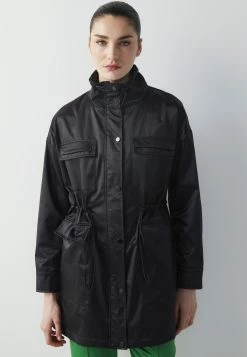 Ipekyol Relaxed Fit Shiny Textured Waist-Accentuated Coat - Parka - Black 13 Ipekyol Relaxed Fit Shiny Textured Waist-Accentuated Coat - Parka - Black -ONLY shop e9087049329241faa8c2d0b52369523b
