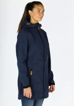 Softshell Coat W - Halflange Jas - Navy Melange -ONLY shop e99a2caac3cc4a018332897ac96d46f9