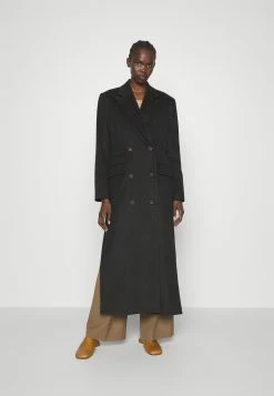 Materiel Maxi Coat Slits - Mantel - Deep Brown -ONLY shop e99ddc2a30954a9d847911cd9d8ee9eb