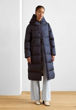 Marc O'Polo Coat Filled Fixed Hood Welt Pockets Side Slits With Press Buttons - Donsjas - Deep Blue Sea -ONLY shop ebb8b22483794787994bd27e81f7f22c
