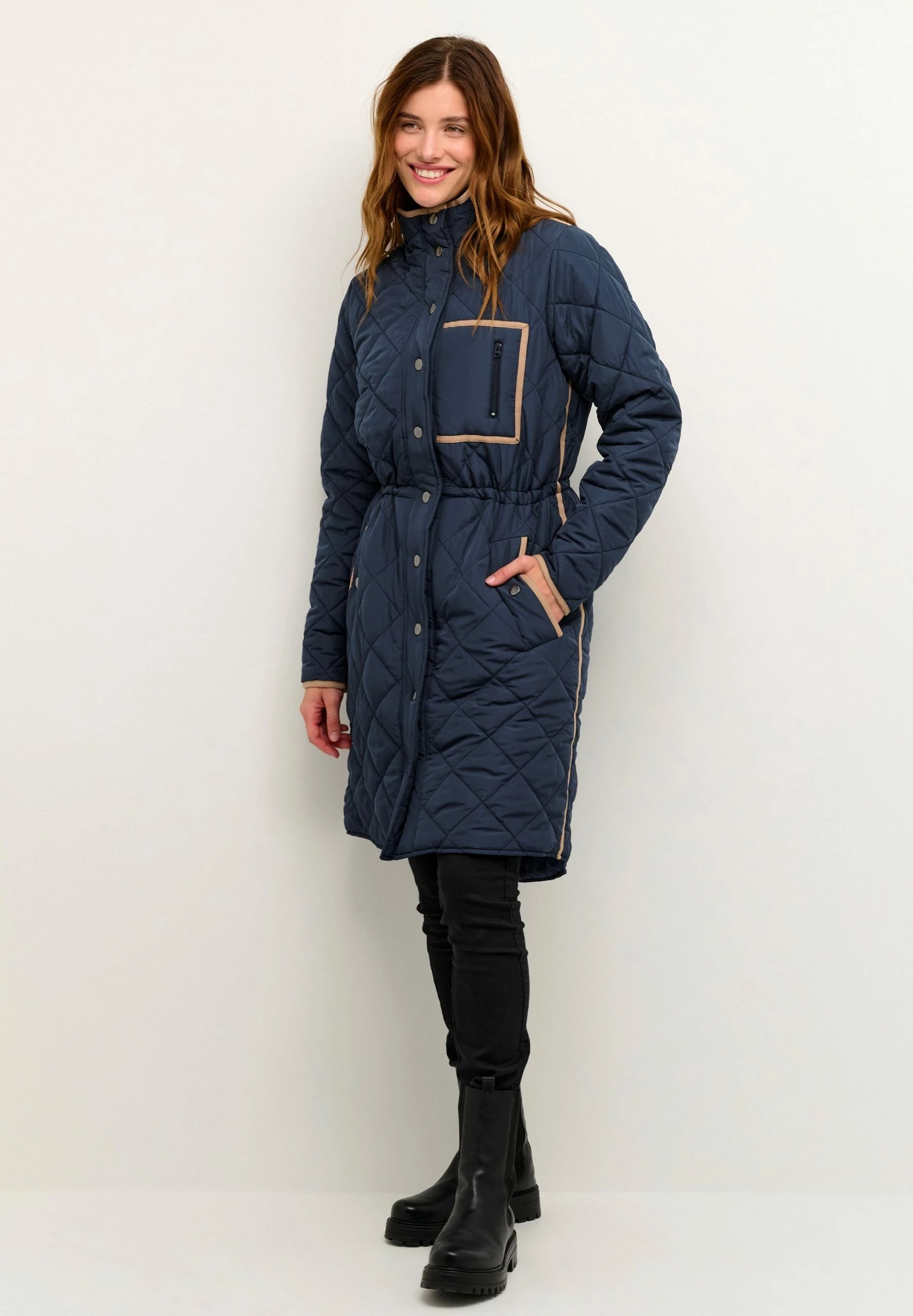 Kaffe Bpalya Quilted Jacket Coat - Winterjas - Midnight Marine 3 Kaffe Bpalya Quilted Jacket Coat - Winterjas - Midnight Marine