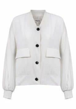 Ipekyol Oversize Bomber Coat With Rib Collar - Bomberjacks - Ecru -ONLY shop edeb0b6a82ca450dbd7d2ca1a06a7dd2