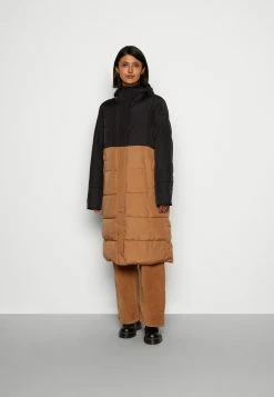 Vila Vitate Long Padded Coat - Winterjas - Black/Bronze Brown