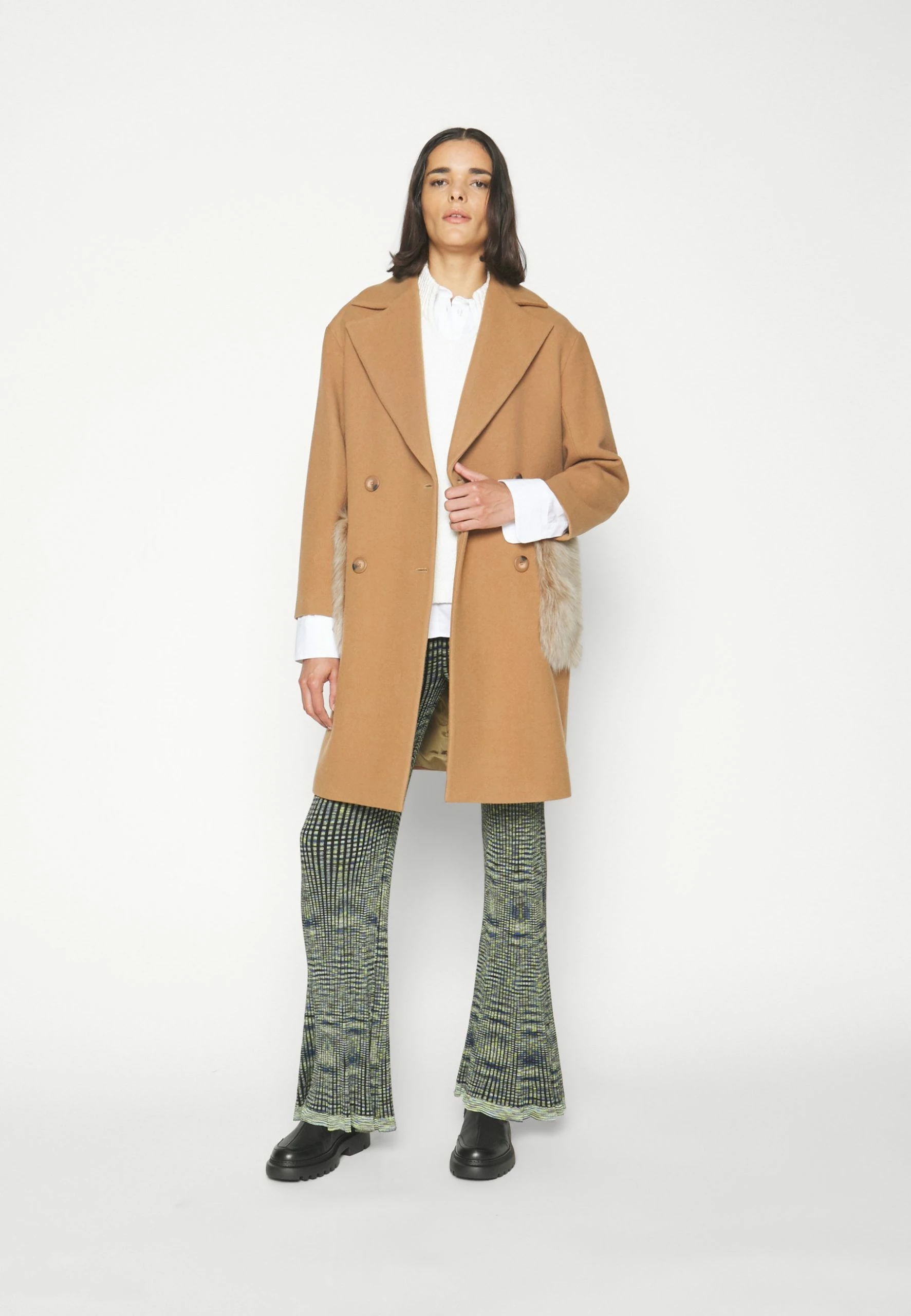 Madison Coat With Shearling Pockets - Mantel - Camel/Honey 7 Madison Coat With Shearling Pockets - Mantel - Camel/Honey - Afbeelding 5