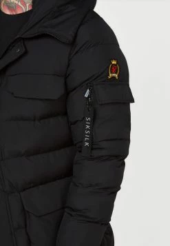 SikSilk Parka Coat - Winterjas - Black -ONLY shop f23269bcc0dc47f8bb3687a103cd978c