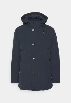 Blauer Long Jacket Coat Detachable Hoodie - Gewatteerde Jas - Blue -ONLY shop f5be8a6dd5384f4aaccccf4978f6baea