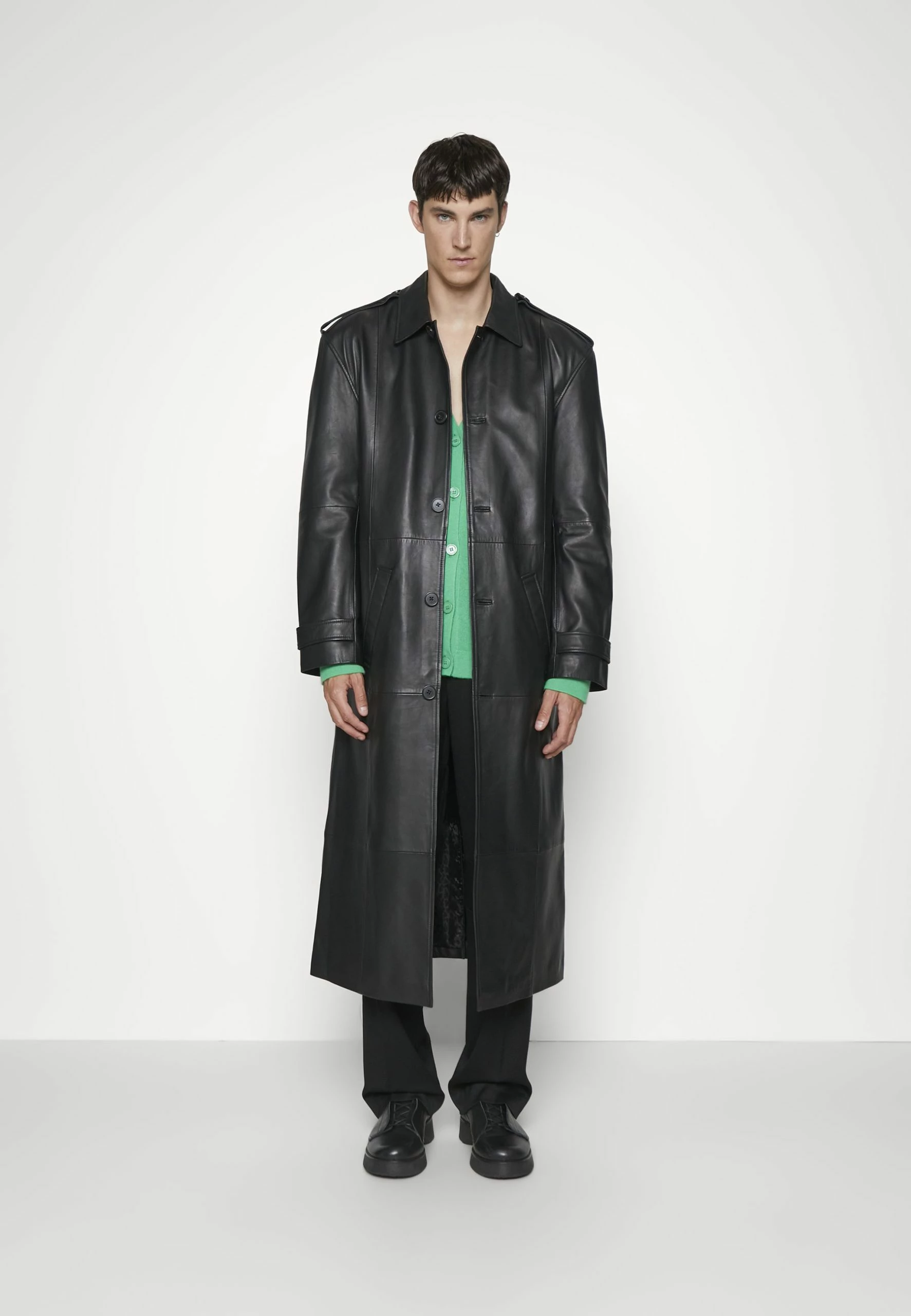 Long Coat Paneled - Mantel - Black 7 Long Coat Paneled - Mantel - Black - Afbeelding 5