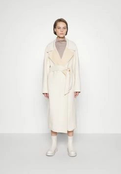 Calvin Klein Double Faced Oversized Wrap Coat - Mantel - Seedpearl/White Clay