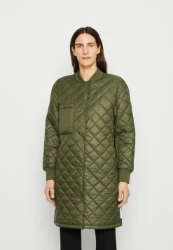 Marc O'Polo Coat Quilted Collar Cuffs Patched Pocket Zipper - Bomberjacks - Wild Olive