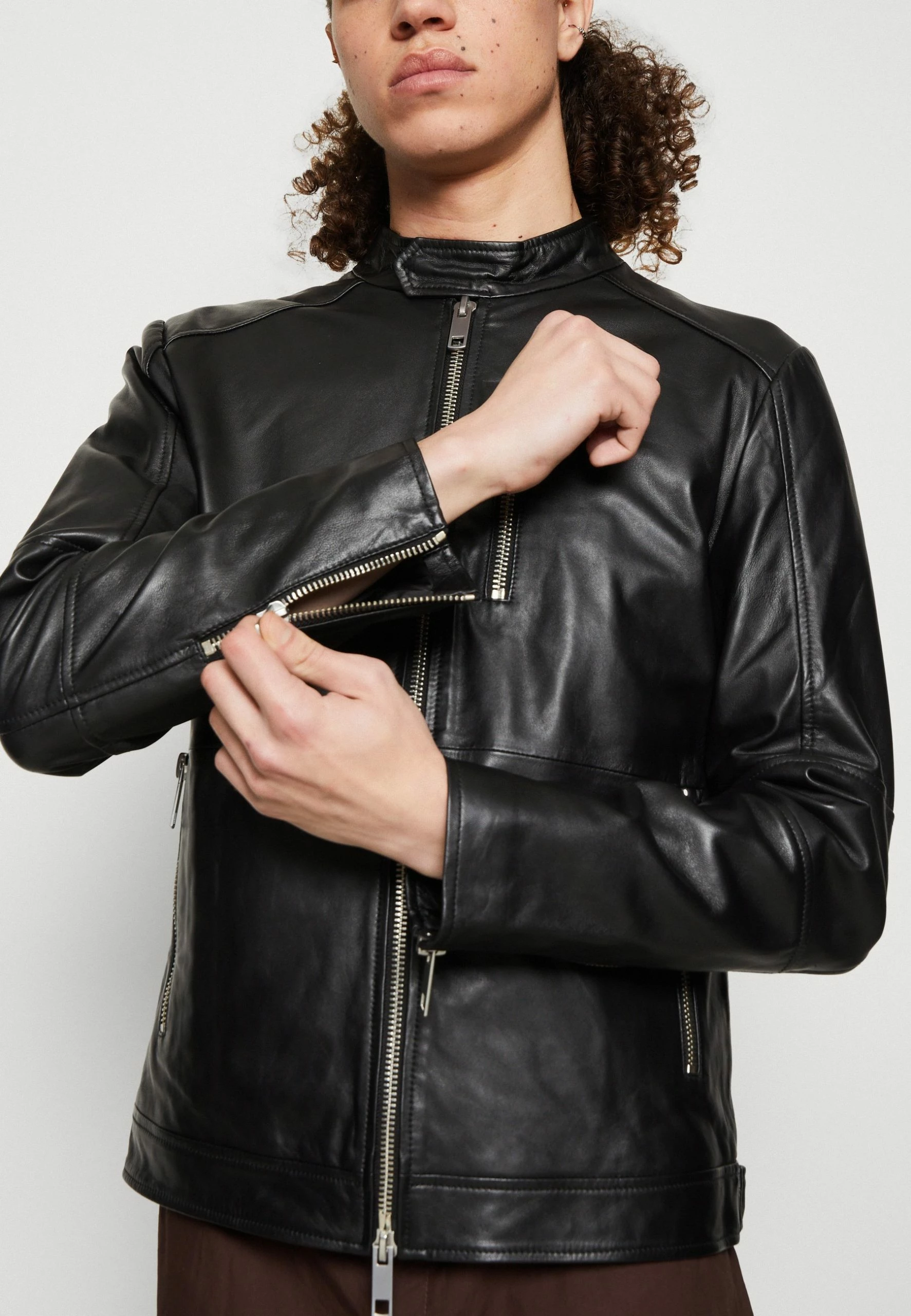 Antony Morato Coat Slim Fit - Leren Jas - Black 8 Antony Morato Coat Slim Fit - Leren Jas - Black - Afbeelding 6