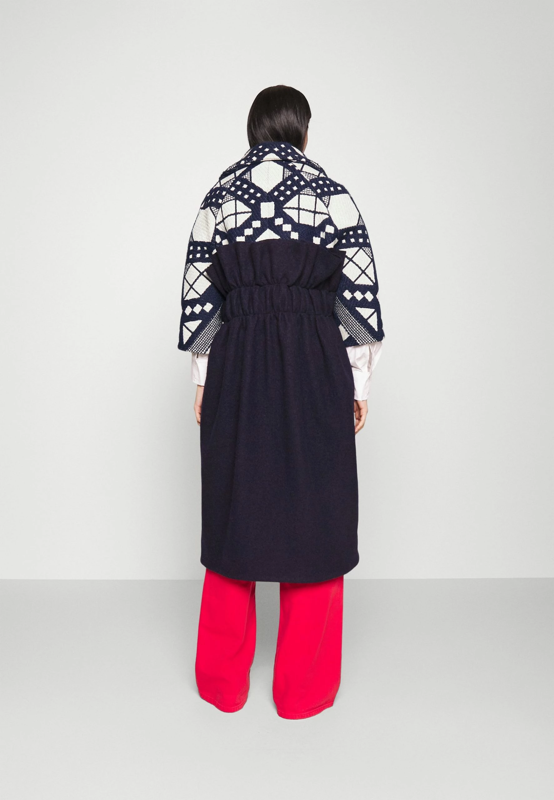 The Dudley Coat - Mantel - Navy/ White 5 The Dudley Coat - Mantel - Navy/ White - Afbeelding 3