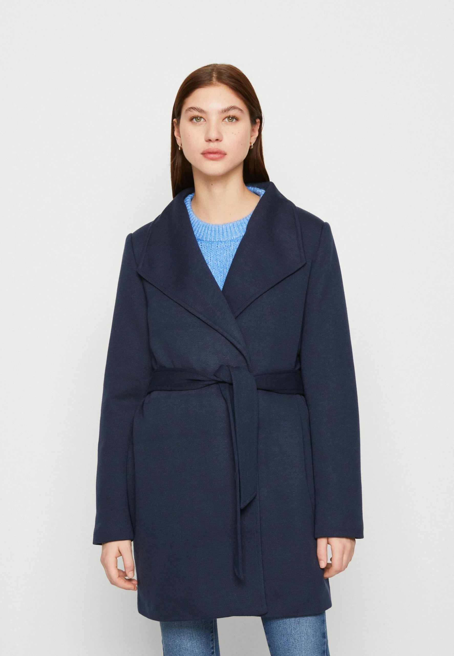 Vero Moda Vmverodonavivian Coat - Halflange Jas - Navy Blazer 3 Vero Moda Vmverodonavivian Coat - Halflange Jas - Navy Blazer