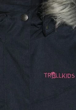 TROLLKIDS Girls Oslo Coat- Winterjas - Navy/Magenta -ONLY shop fe34ba09fe354d79b8713a4024a0ea6a