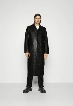Han Kjøbenhavn Slim Coat - Leren Jas - Black